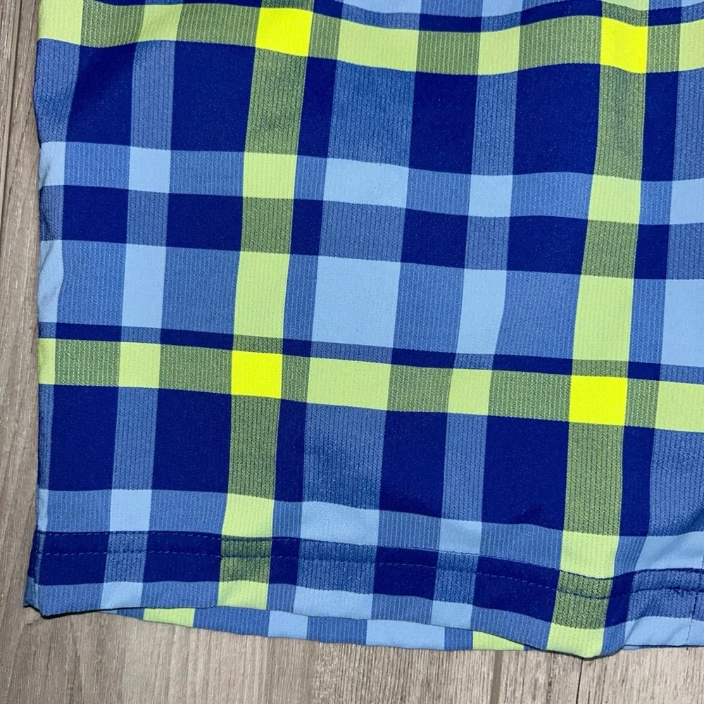 Nike Golf Plaid Shorts Sz Large Boys Polyester Spandex Waist w Stretch - Picture 7 of 10